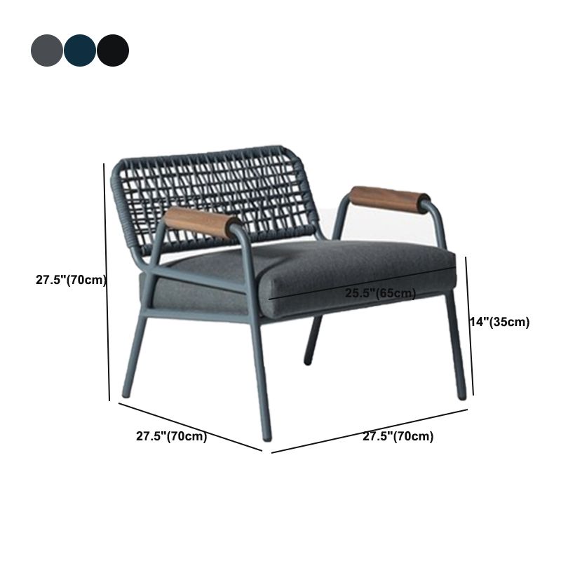 27.56" Wide Scandinavian Style Single Sofa Chair Fixed Back Arm Chair