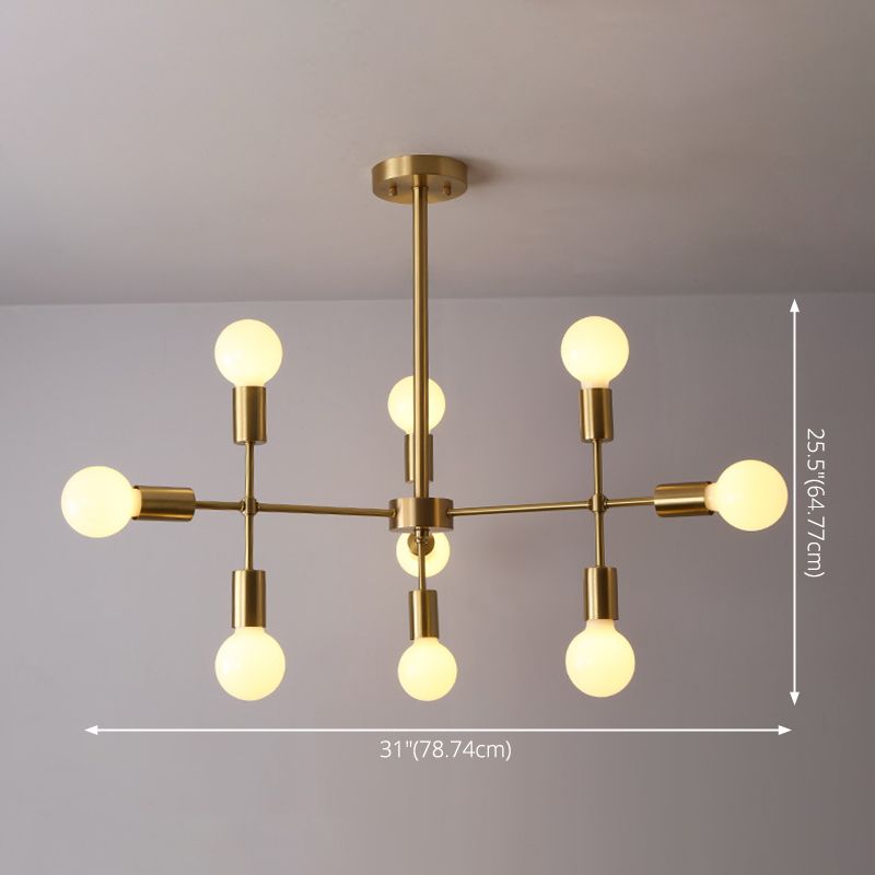 Lampade per lampadari radiali di semplicità moderna Lampade a sospensione in vetro per il ristorante