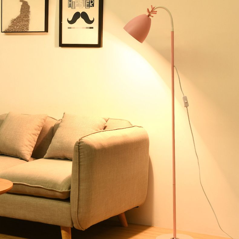 Rotatable Glockenbodenleuchte Makkaronstil Metall 1-Licht Schlafzimmer Lesenstöbem