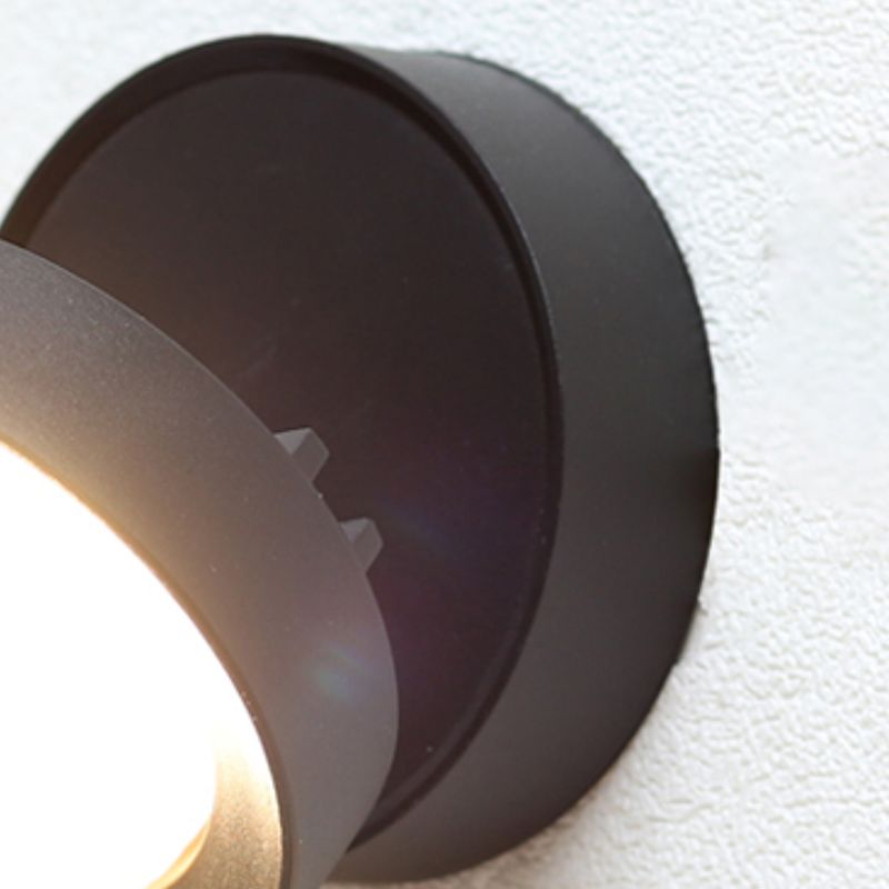 Dark Black LED Wall Sconce Aluminum & Acrylic Modernism Wall Light