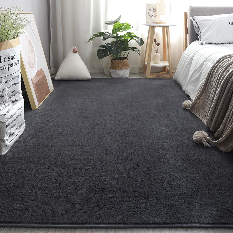 Calming Plain Shag Rug Polyester Indoor Carpet Non-Slip Backing Area Carpet for Home Decoration