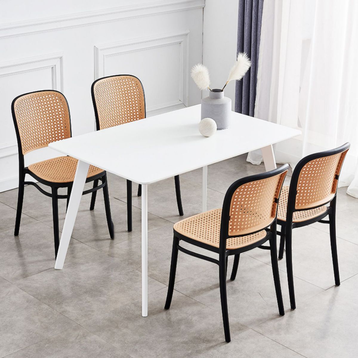 Stackable Bar Stool Plastic Backrest Counter Stool for Living Room