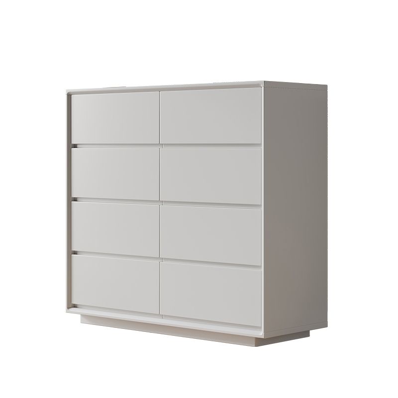 Modern Storage Chest Wooden White/Gray Storage Chest Dresser with Drawers