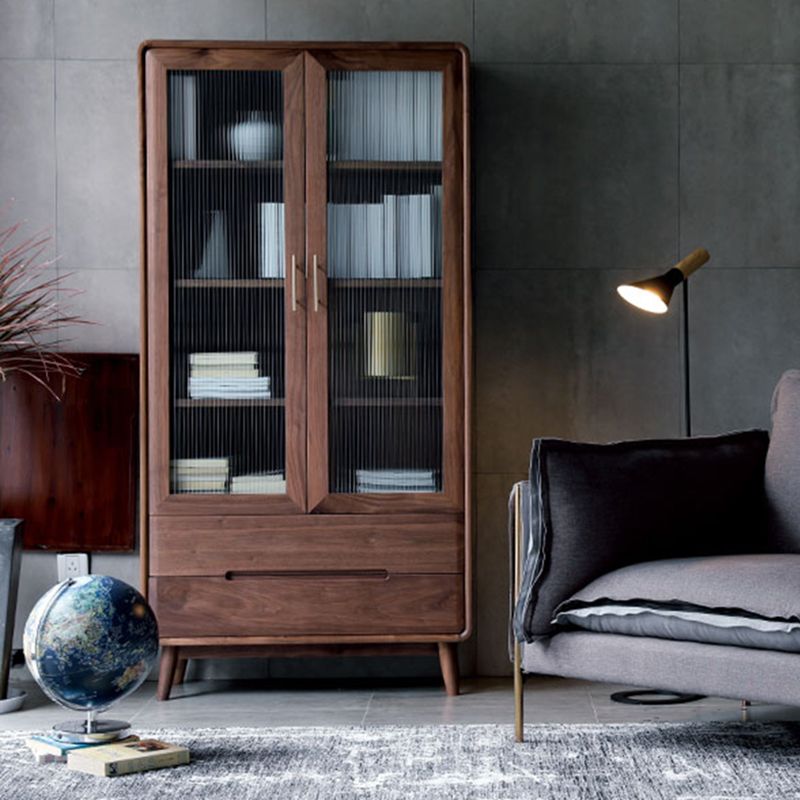 Modern Style Indoor Bookshelf Standard Solid Wood Bookcase with Shelves