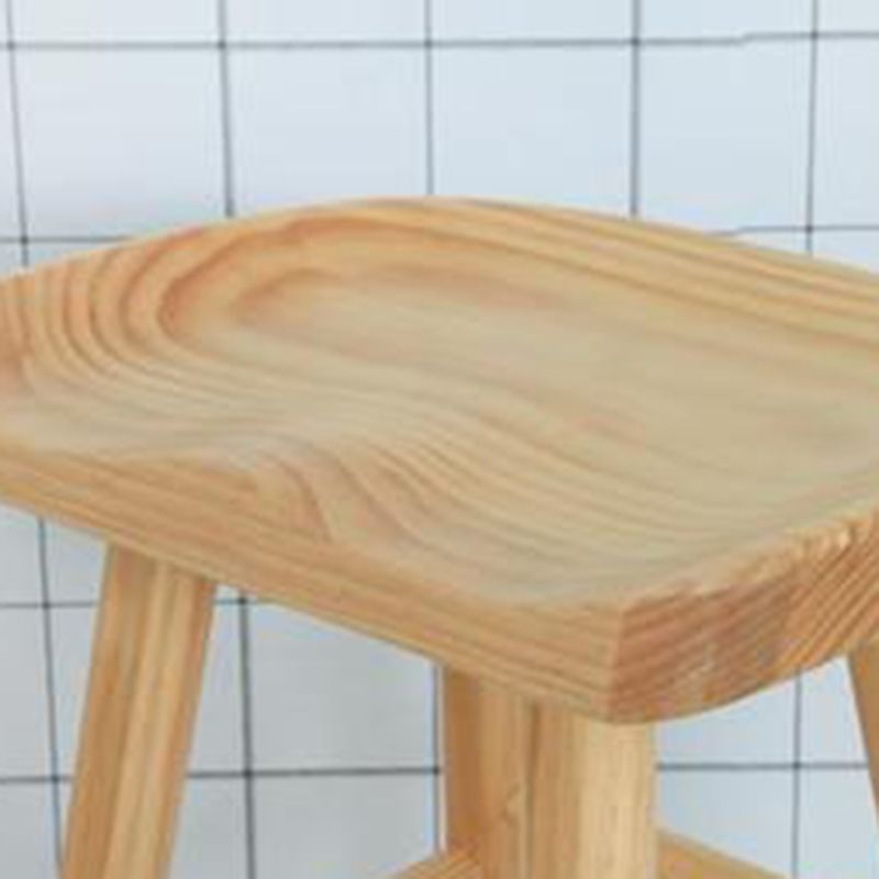 Contemporary Wood Stool Backrest Counter Stool for Restaurant