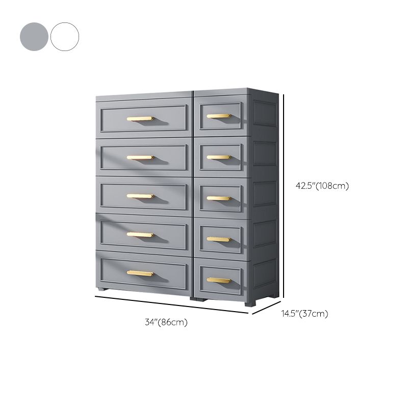 Hinged Wardrobe Cabinet Modern Plastic Storage Cabinet for Bedroom