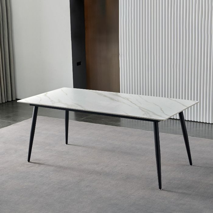 Nordic Kitchen Stone Furniture 1/5/7 Pcs Standard Height Casual Dining Room Table Set