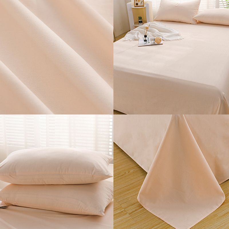 Cotton Bed Sheet Set Solid Color Modern Fitted Sheet for Bedroom