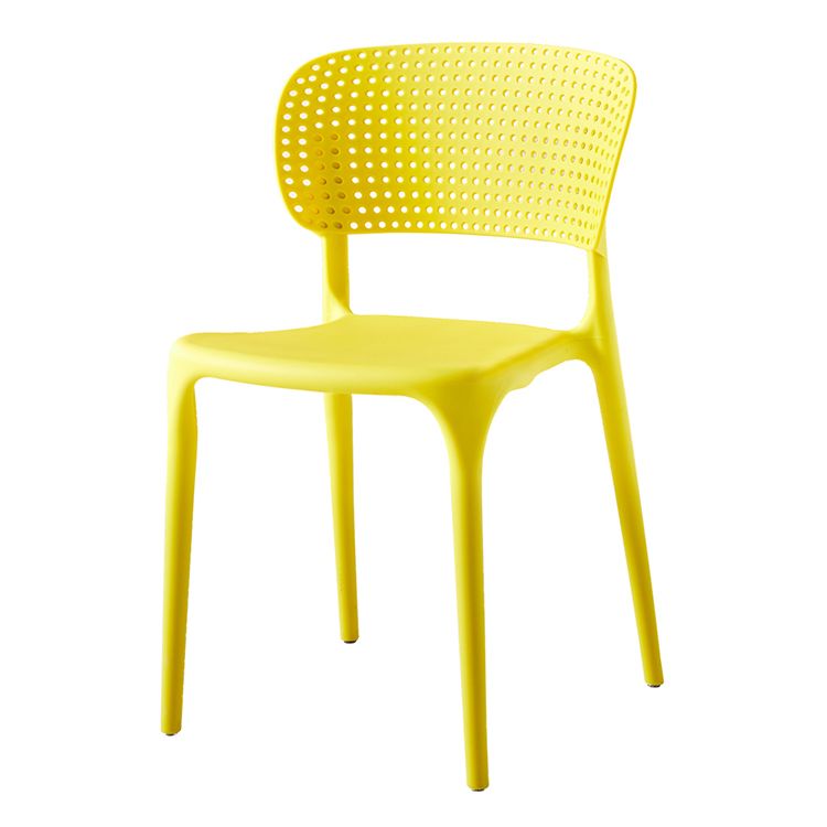 Moderne indoor-outdoor plastic dineren fauteuilse home open achterkant van de kandidaat aan de achterkant