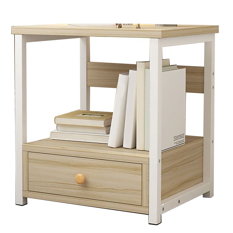 Modern Style Plate Countertop Metal Frame White/wood/walnut/off-white Nightstand