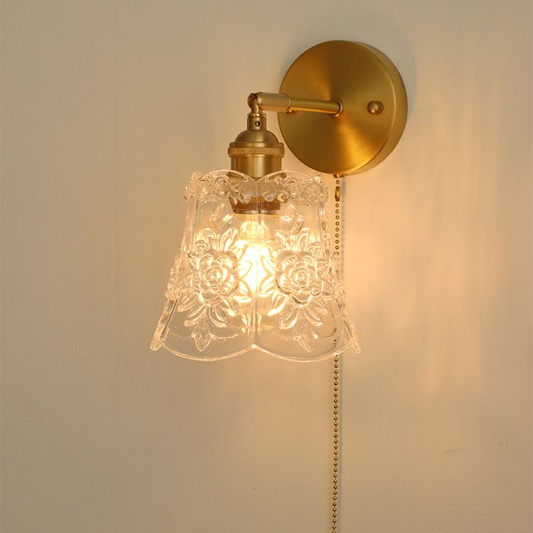 Lampada da parete geometrica in stile industriale vetro 1 a parete leggera illuminata