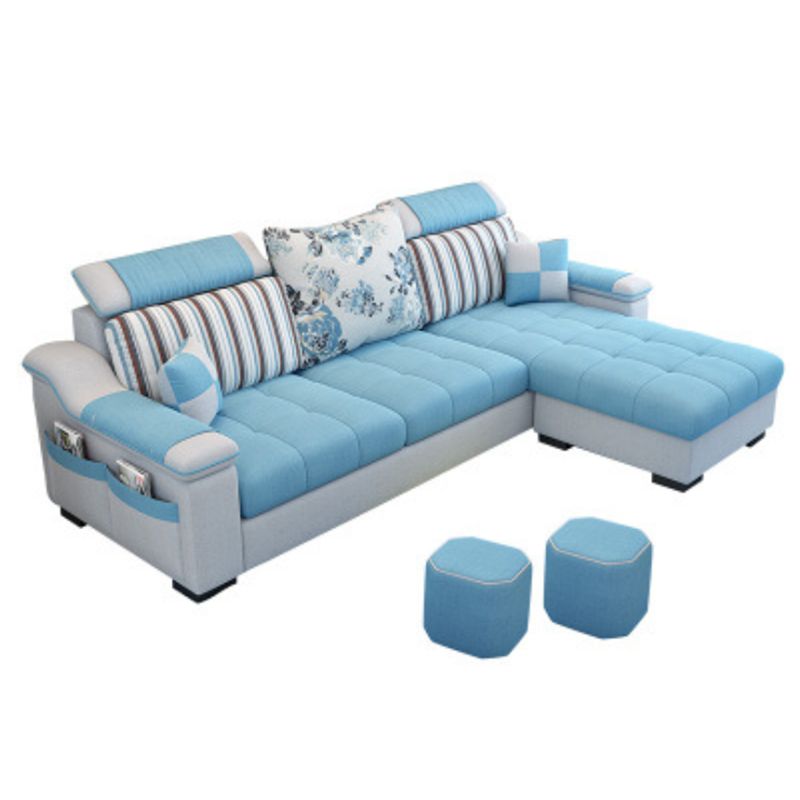 Nordic with Storage Fabric Living Room Pillows Slipcovered Seating