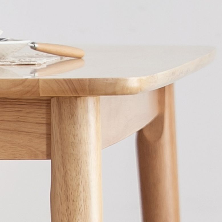 Mesa de comedor contemporánea Rectángulo de madera de goma de madera maciza 4 patas Mesa para el hogar