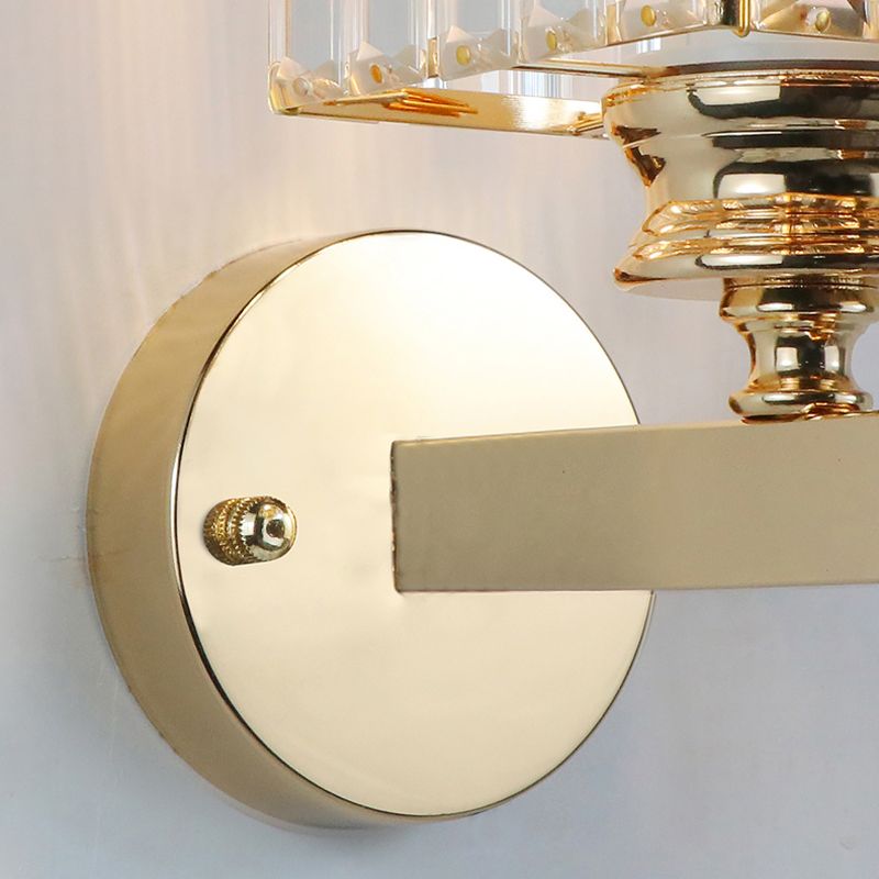 Modern Style Wall Light Geometric 1 Light Wall Sconce with Crystal for Living Room