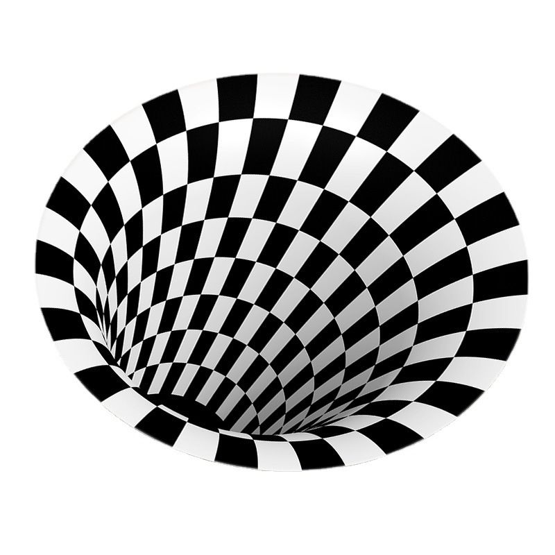 White Modern Rug Polyester Graphic Rug Non-Slip Backing Rug for Living Room