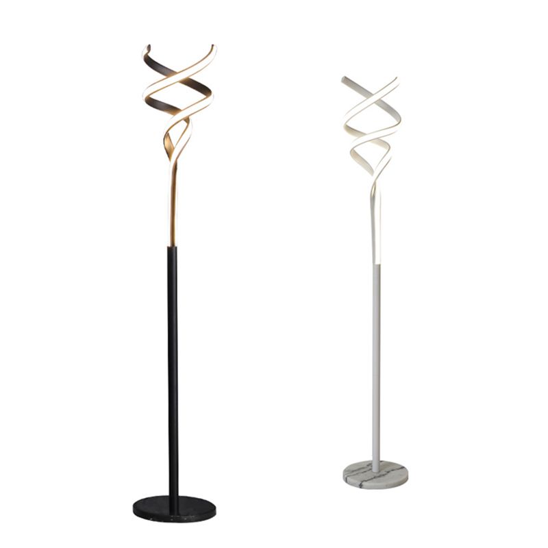 Luce a spirale Accento Metallico Luce Minimalistica LED UP Lampada per soggiorno