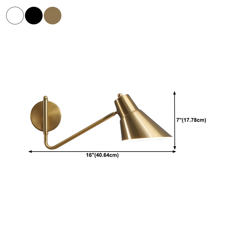 Modern Wall Sconce Geometric Shape Wall Light with Metal Shade for Living Room