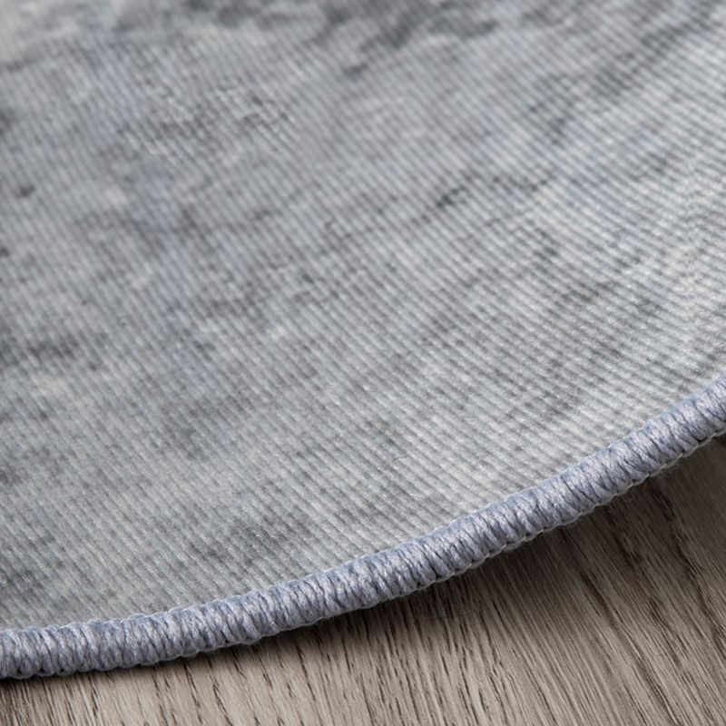 Round Graphic Printed Rug Polyester Funky Indoor Rug Stain Resistant Carpet for Home Decoration