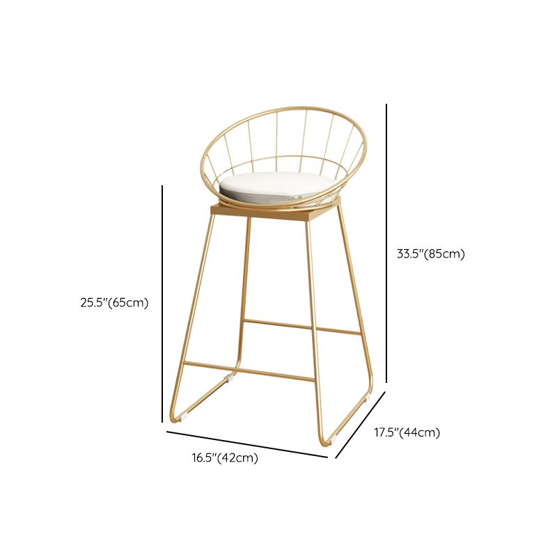 Faux Leather Dining Stools Low Back Bar Stools with Metal Base