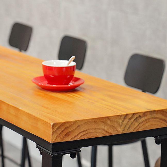 Mesa de barra de boba de madera rectangular moderno barra de interior/mesa de comedor