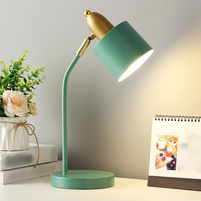 Modern Style Conical Nightstand Lamp Metal 1-Light Table Light