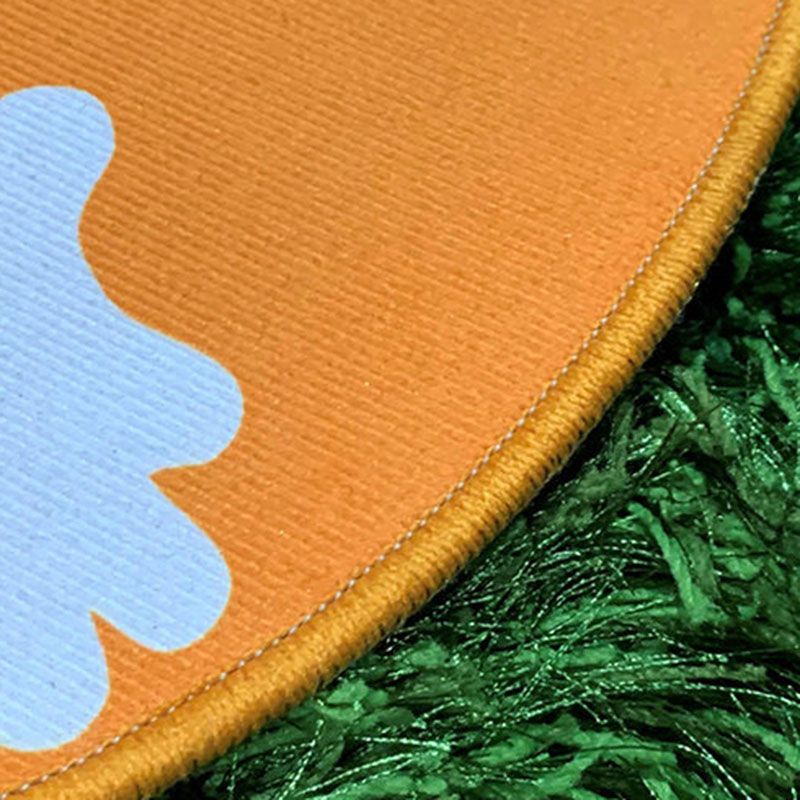 Vintage-Blumen-Druck-Teppich, Polyester-Teppich, rutschfeste Rückseite, Innenteppich für Heimdekoration