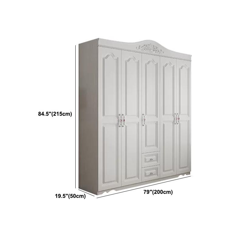 Manufactured Wood White Storage Cabinet French Country Cabinet with Drawers