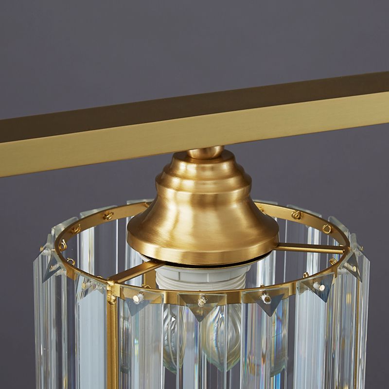 Contemporary Style Cylinder Shape Island Lights Crystal Island Lighting