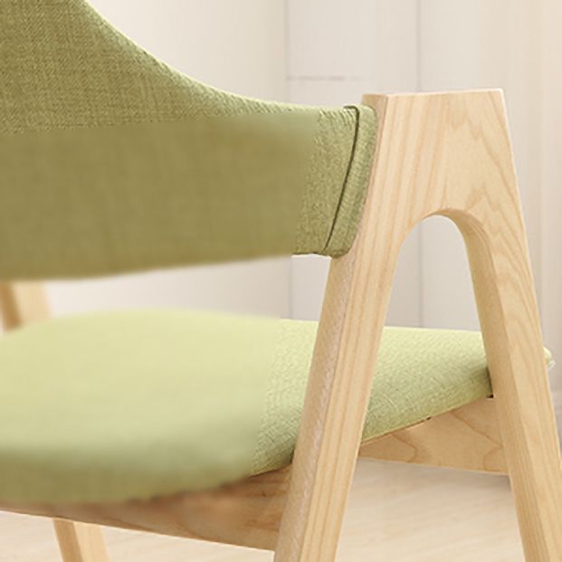 Sillas de comedor modernas Sillón tapizado con patas de madera (juego de 2)