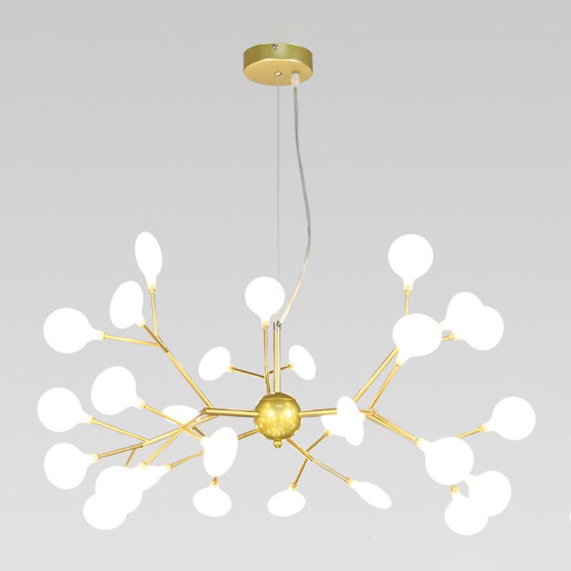 Metal Unique Shape Chandelier Light Modern Style Multi Light Hanging Lamp for Bedroom