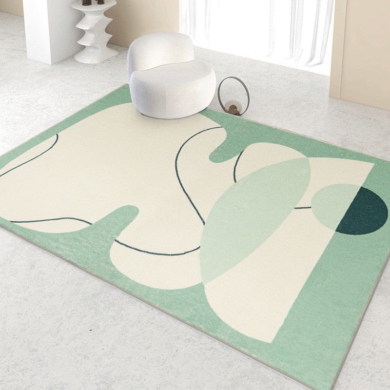 Beige Modern Rug Irregular Line Rug Washable Rug for Home Decor