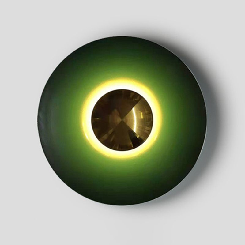 Luz de lámpara contemporánea de aro metal 1 luz LED MALED MALED MALED