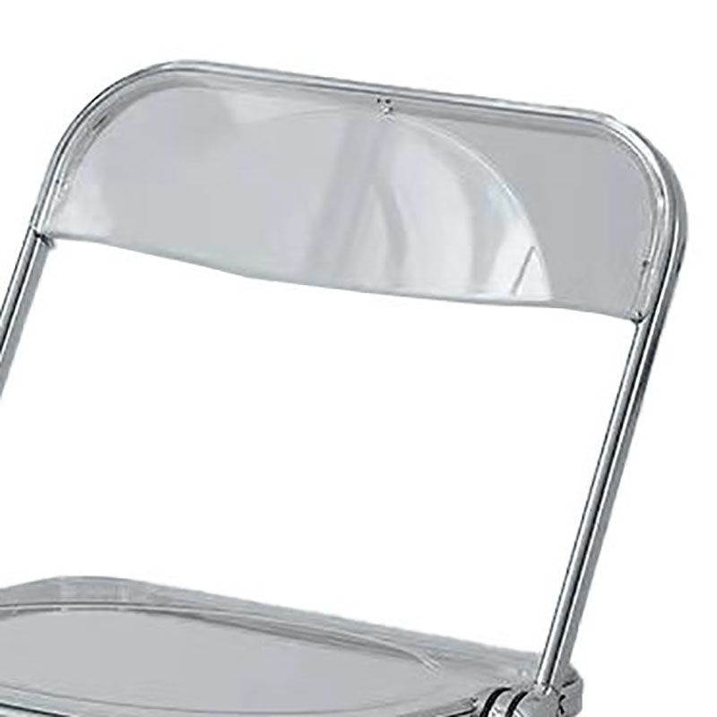 Silla lateral plegable de plástico de diseño industrial para uso doméstico Silla lateral de comedor con respaldo abierto