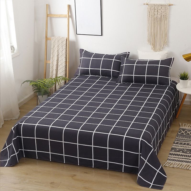 Polyester Bed Sheet No Theme Fitted Sheet Standard Deep Pocket Sheet