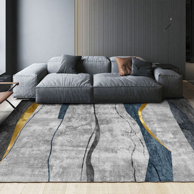 Vetgedrukt gebied tapijt prachtig abstracte print tapijt wasbaar polyester tapijt met niet-slip rug