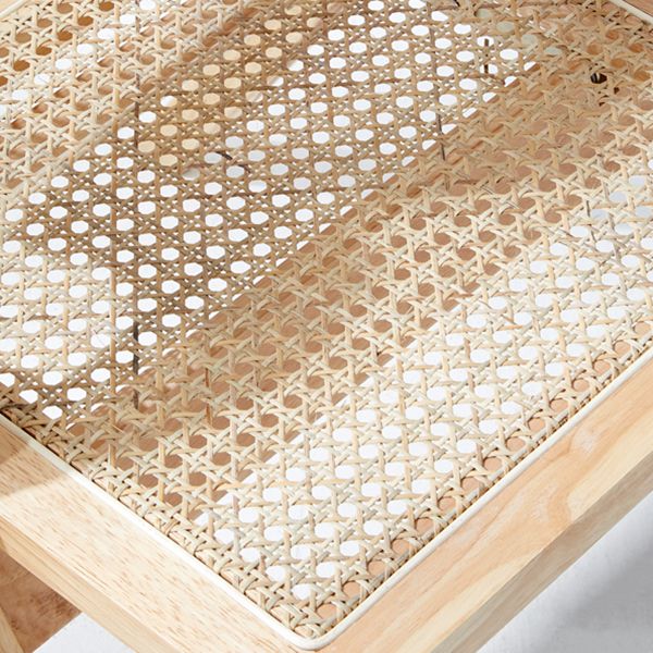 Silla de estilo contemporáneo de madera de caucho con respaldo abierto, silla individual para comedor y cocina