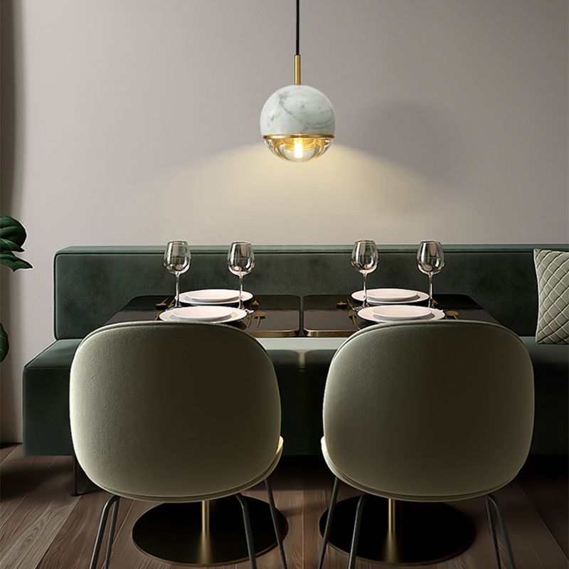 Loucles de plafond suspendues en marbre Pendent de suspension contemporaine pour le salon