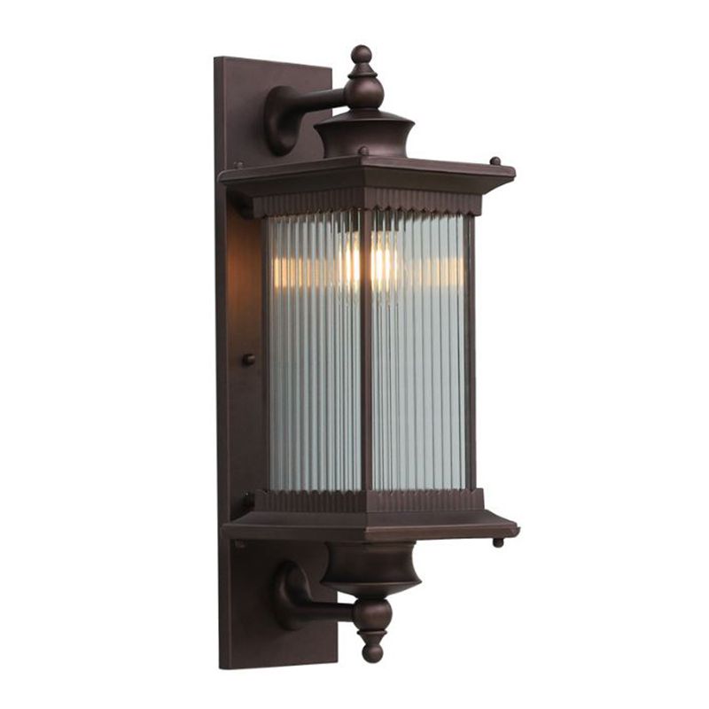 Simple Rectangler Wall Lamp Metal 1 Light Wall Light Fixture