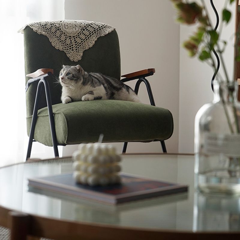 Mid-Century Modern Arm Chair Living Room Arms Included Square Arms Accent Chair