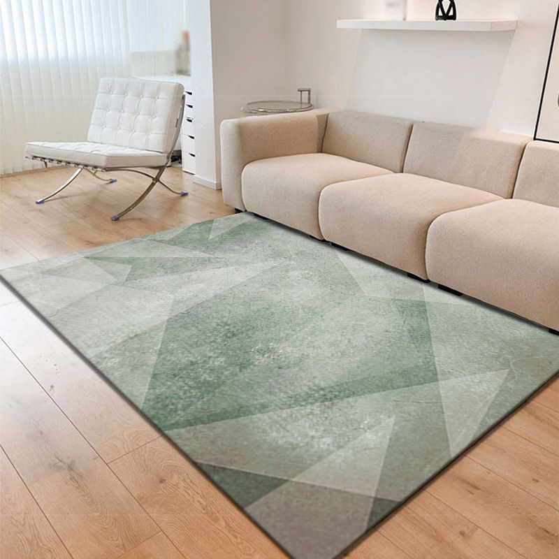 Black Modern Rug Polyester Pattern Rug Non-Slip Backing Area Rug for Home Decor