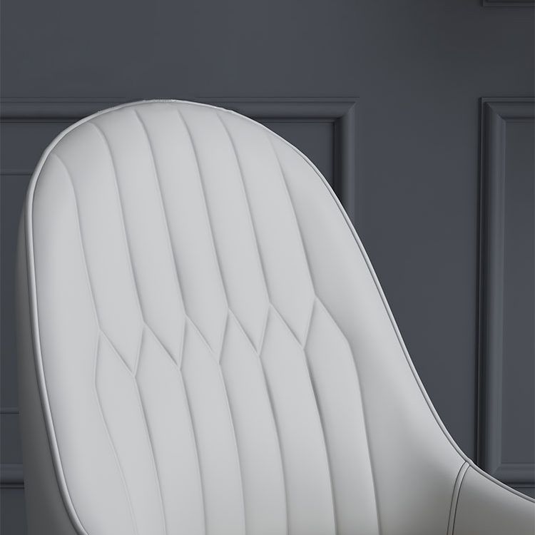 Leather Modern Dining Arm Chair with Color Cushion Parsons Chair for Home