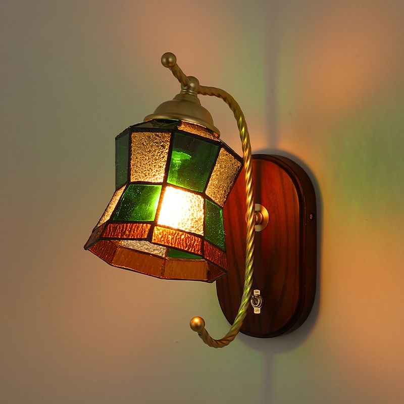 1 appliques murales géométriques légères lampes murales en verre de style moderne