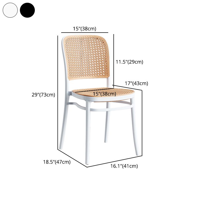 Taburete escandinavo de plástico para cocina, comedor, taburete sin brazos, taburete de bar con respaldo bajo