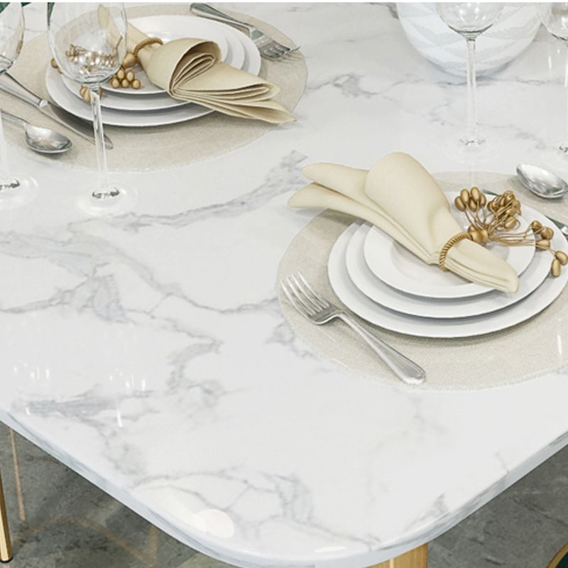 Modern Faux Marble Dining Table Metal Dining Table for Home Use