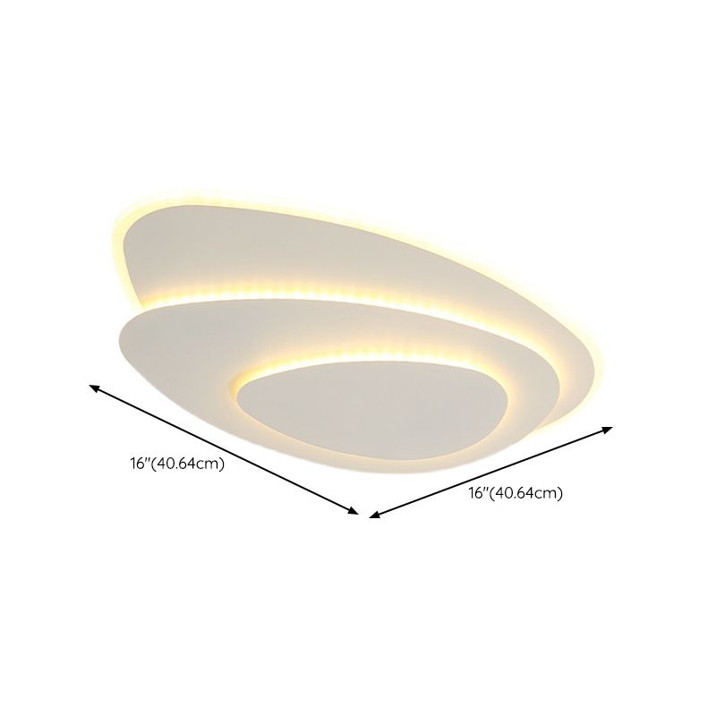 White LED Flush Mount Lighting Modernism Ceiling Light for Foyer