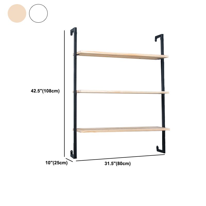 Scandinavian Wood Floating Bookshelf 9.8"Wide Home Book Shelf