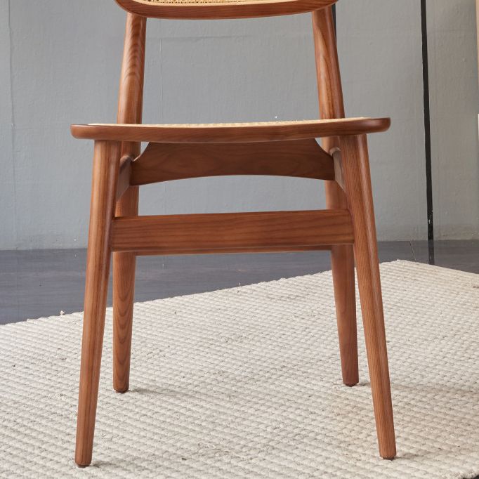 Chaise en bois de chêne de style contemporain, cuisine, salle à manger, chaises latérales à dossier ouvert