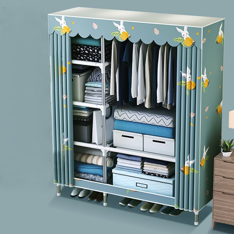 Contemporary Style Wardrobe Metal 1-Door Wardrobe Closet for Home