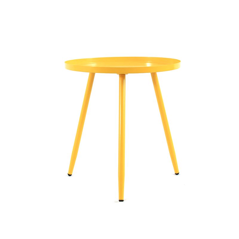 Contemporary 3 Legs Coffee Table Metal Tray Top Cocktail Table