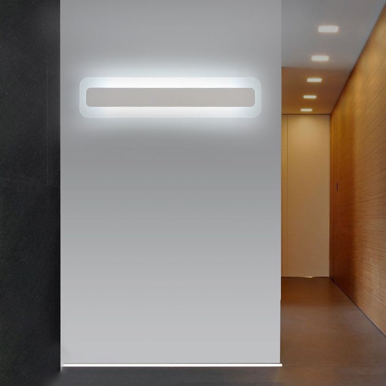 Metal linear Shade Wall Lights Modern 1 Head Wall Mount Fixture in White